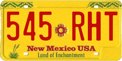 NM license plate 545RHT