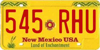 NM license plate 545RHU