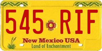 NM license plate 545RIF
