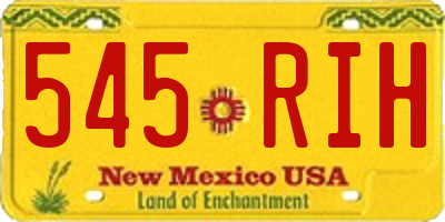NM license plate 545RIH