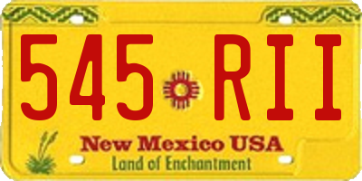 NM license plate 545RII
