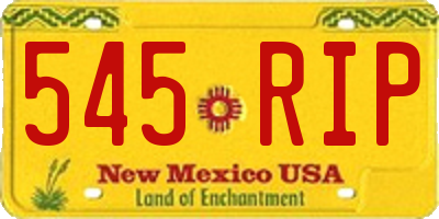 NM license plate 545RIP