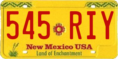 NM license plate 545RIY