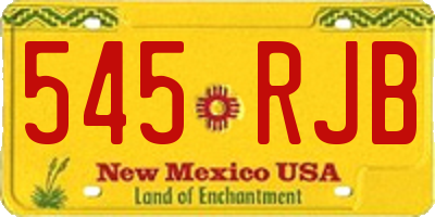 NM license plate 545RJB