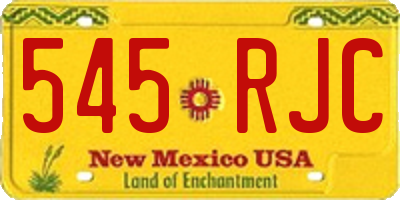 NM license plate 545RJC
