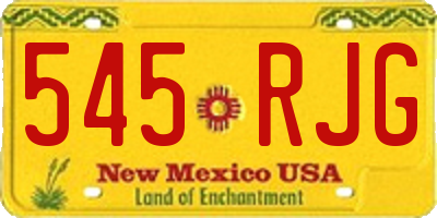 NM license plate 545RJG