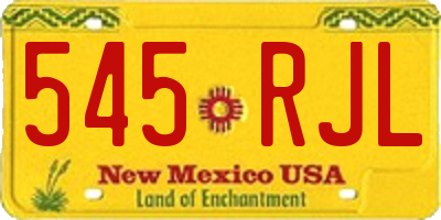 NM license plate 545RJL