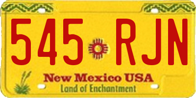 NM license plate 545RJN