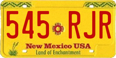 NM license plate 545RJR