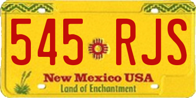 NM license plate 545RJS