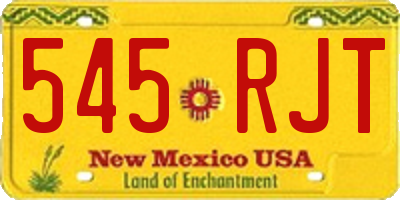 NM license plate 545RJT