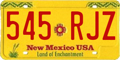 NM license plate 545RJZ