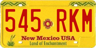 NM license plate 545RKM