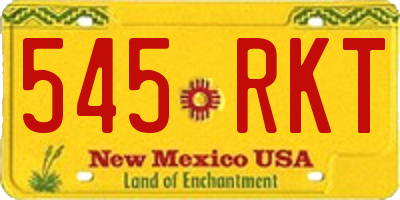 NM license plate 545RKT