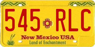NM license plate 545RLC