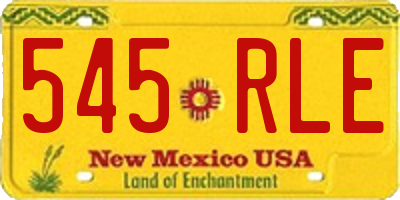 NM license plate 545RLE