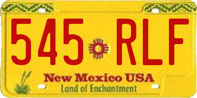 NM license plate 545RLF