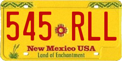 NM license plate 545RLL