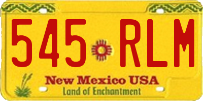 NM license plate 545RLM
