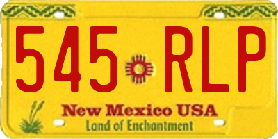 NM license plate 545RLP