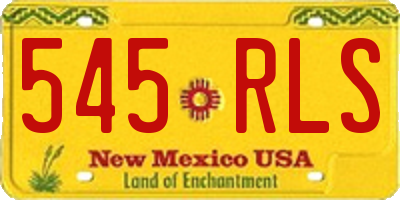NM license plate 545RLS