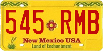 NM license plate 545RMB