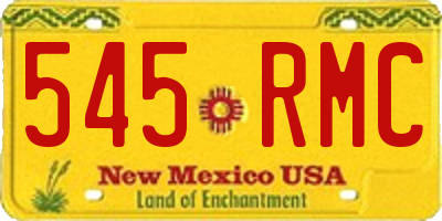 NM license plate 545RMC