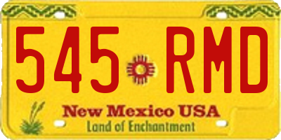 NM license plate 545RMD