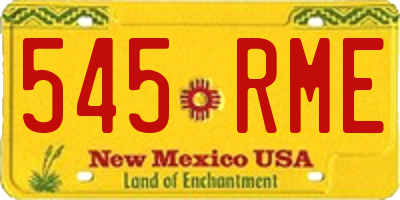 NM license plate 545RME