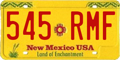 NM license plate 545RMF