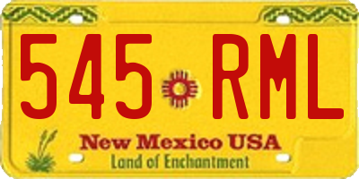 NM license plate 545RML