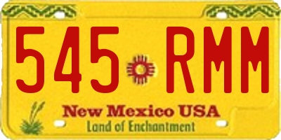 NM license plate 545RMM