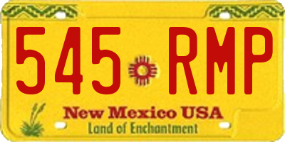 NM license plate 545RMP