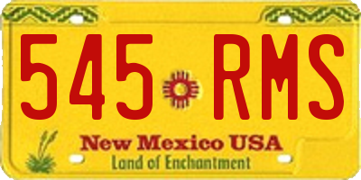 NM license plate 545RMS