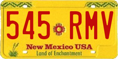 NM license plate 545RMV