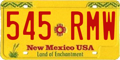 NM license plate 545RMW