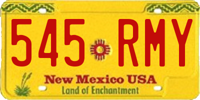NM license plate 545RMY