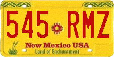 NM license plate 545RMZ