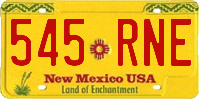 NM license plate 545RNE
