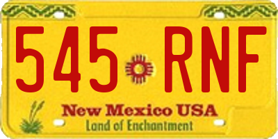 NM license plate 545RNF