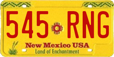 NM license plate 545RNG