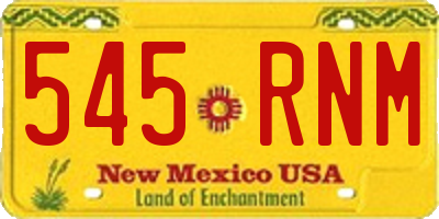 NM license plate 545RNM