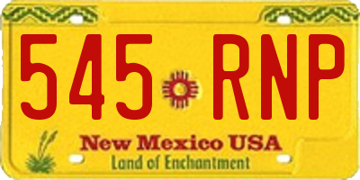 NM license plate 545RNP