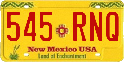 NM license plate 545RNQ