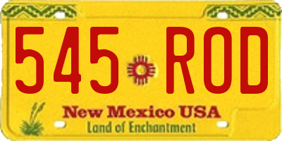 NM license plate 545ROD
