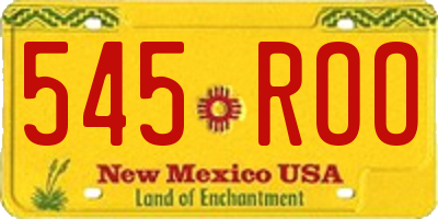 NM license plate 545ROO