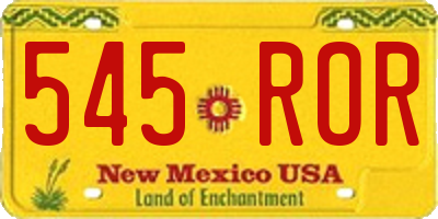 NM license plate 545ROR