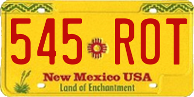 NM license plate 545ROT