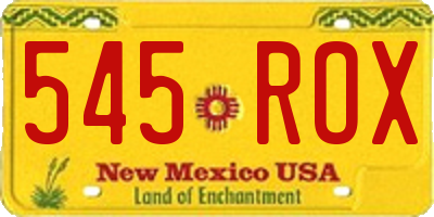 NM license plate 545ROX