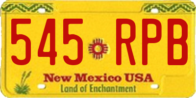 NM license plate 545RPB